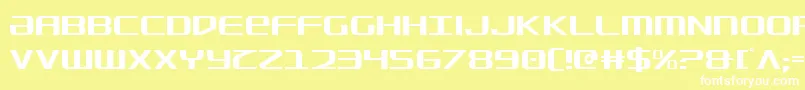 SdfCondensed-Schriftart – Weiße Schriften auf gelbem Hintergrund