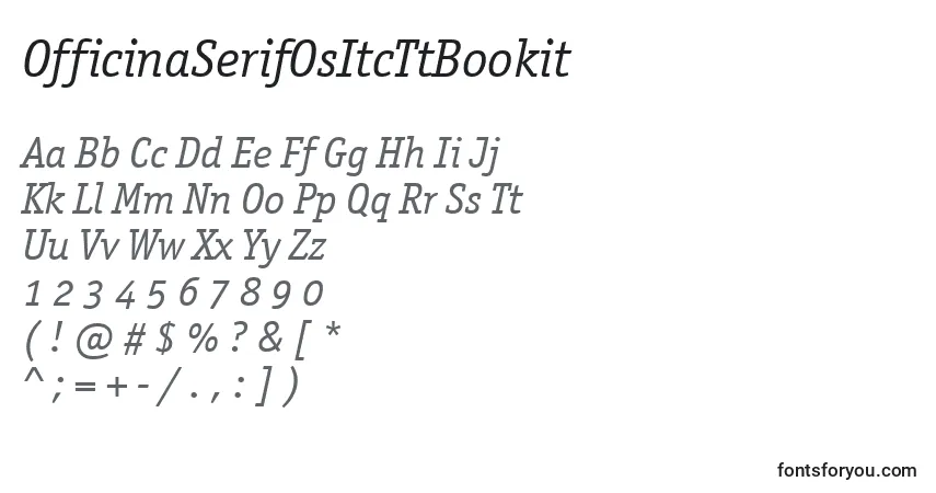 Шрифт OfficinaSerifOsItcTtBookit – алфавит, цифры, специальные символы