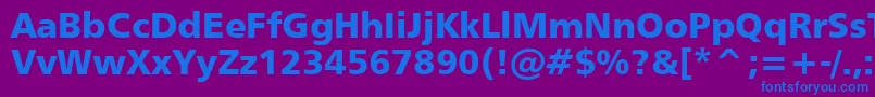Humanist777BlackBt Font – Blue Fonts on Purple Background