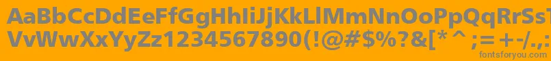 Humanist777BlackBt Font – Gray Fonts on Orange Background