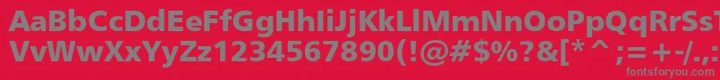 Humanist777BlackBt Font – Gray Fonts on Red Background