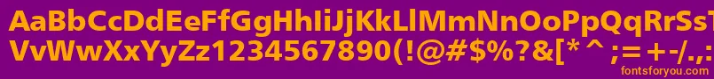 Humanist777BlackBt Font – Orange Fonts on Purple Background