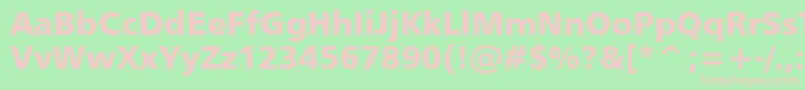 Humanist777BlackBt Font – Pink Fonts on Green Background