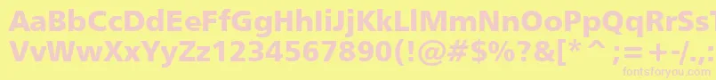 Humanist777BlackBt Font – Pink Fonts on Yellow Background