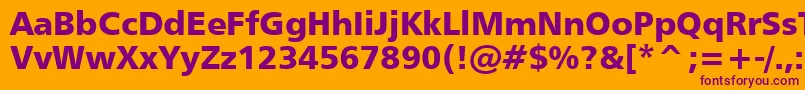 Humanist777BlackBt Font – Purple Fonts on Orange Background