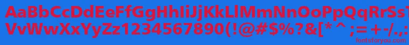 フォントHumanist777BlackBt – 赤い文字の青い背景