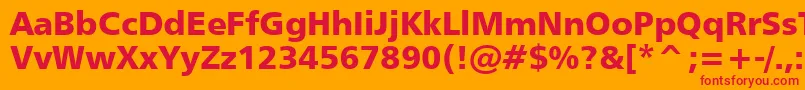 Humanist777BlackBt Font – Red Fonts on Orange Background