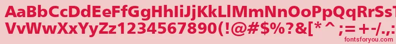 Humanist777BlackBt Font – Red Fonts on Pink Background