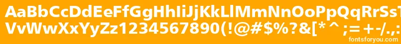 Humanist777BlackBt Font – White Fonts on Orange Background