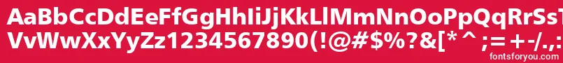 Humanist777BlackBt Font – White Fonts on Red Background