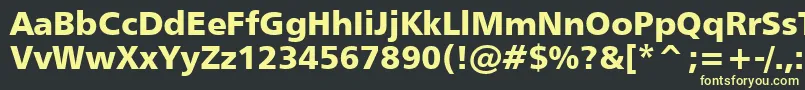 Humanist777BlackBt Font – Yellow Fonts on Black Background