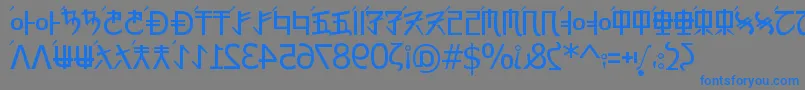 フォントRexRevol – 灰色の背景に青い文字