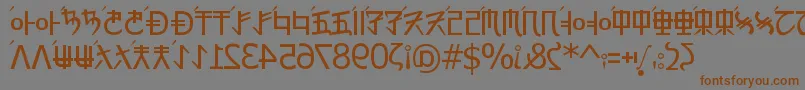 RexRevol Font – Brown Fonts on Gray Background