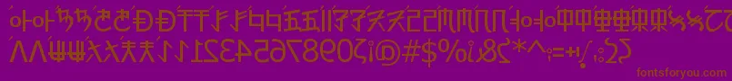 フォントRexRevol – 紫色の背景に茶色のフォント