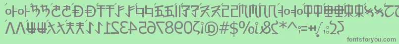 フォントRexRevol – 緑の背景に灰色の文字