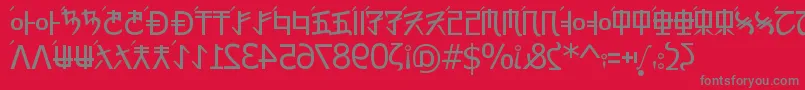 フォントRexRevol – 赤い背景に灰色の文字