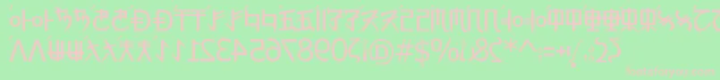 RexRevol Font – Pink Fonts on Green Background