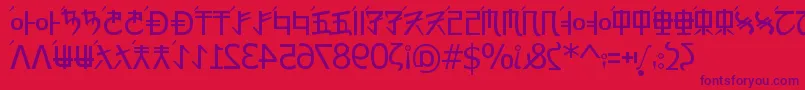 RexRevol Font – Purple Fonts on Red Background