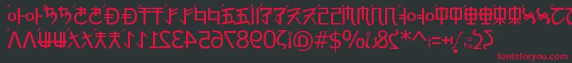 フォントRexRevol – 黒い背景に赤い文字