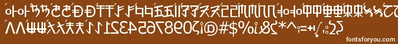 フォントRexRevol – 茶色の背景に白い文字