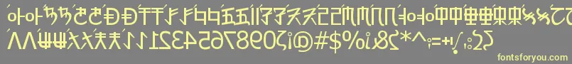 フォントRexRevol – 黄色のフォント、灰色の背景