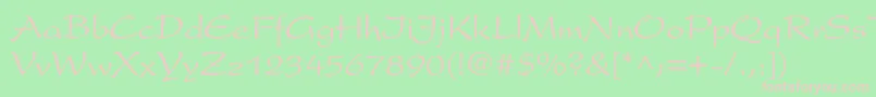 Shirely Font – Pink Fonts on Green Background