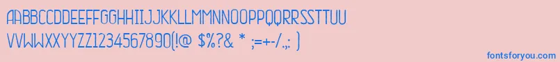 Шрифт WermlandgothicFreeForPersonalUseOnly – синие шрифты на розовом фоне