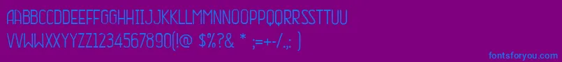 Шрифт WermlandgothicFreeForPersonalUseOnly – синие шрифты на фиолетовом фоне
