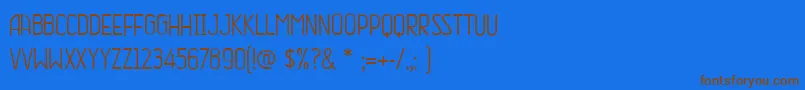 Шрифт WermlandgothicFreeForPersonalUseOnly – коричневые шрифты на синем фоне