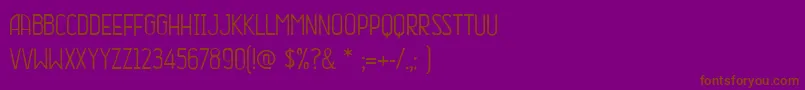フォントWermlandgothicFreeForPersonalUseOnly – 紫色の背景に茶色のフォント