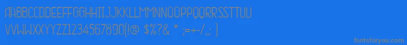 Шрифт WermlandgothicFreeForPersonalUseOnly – серые шрифты на синем фоне
