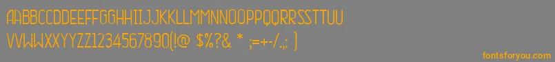 WermlandgothicFreeForPersonalUseOnly Font – Orange Fonts on Gray Background