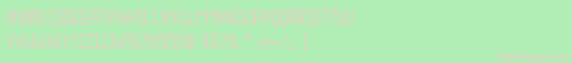 Шрифт WermlandgothicFreeForPersonalUseOnly – розовые шрифты на зелёном фоне