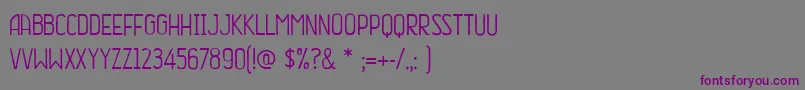 Шрифт WermlandgothicFreeForPersonalUseOnly – фиолетовые шрифты на сером фоне