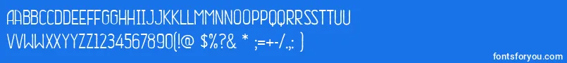 Шрифт WermlandgothicFreeForPersonalUseOnly – белые шрифты на синем фоне