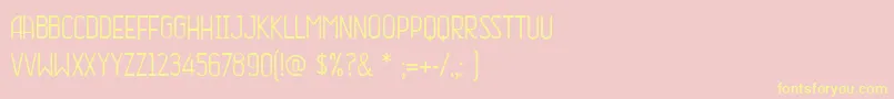 WermlandgothicFreeForPersonalUseOnly-fontti – keltaiset fontit vaaleanpunaisella taustalla