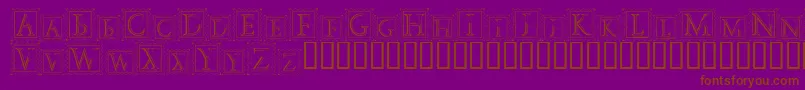 DecoStamp Font – Brown Fonts on Purple Background