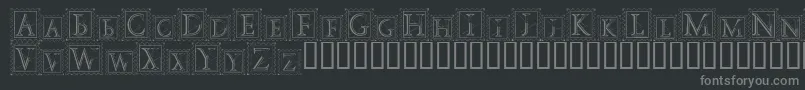 DecoStamp Font – Gray Fonts on Black Background
