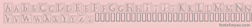 DecoStamp Font – Gray Fonts on Pink Background