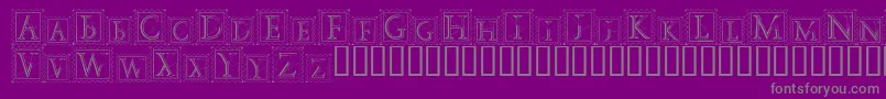 DecoStamp Font – Gray Fonts on Purple Background