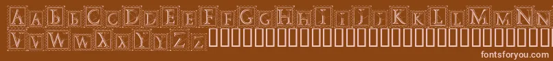 DecoStamp Font – Pink Fonts on Brown Background