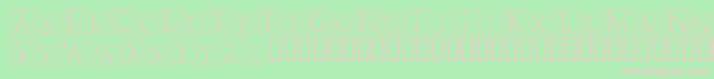 DecoStamp Font – Pink Fonts on Green Background