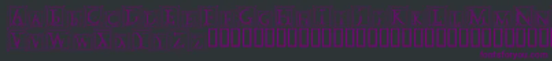 DecoStamp Font – Purple Fonts on Black Background