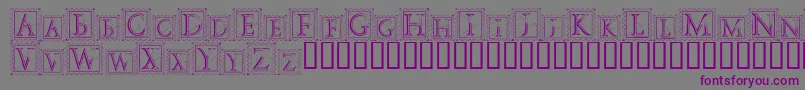 DecoStamp Font – Purple Fonts on Gray Background