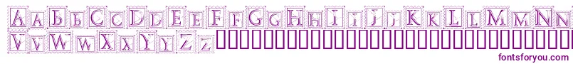 DecoStamp Font – Purple Fonts on White Background