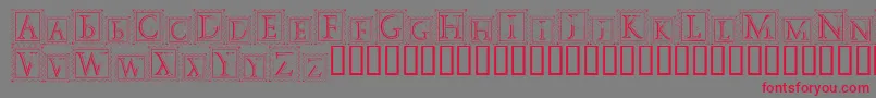 Шрифт DecoStamp – красные шрифты на сером фоне