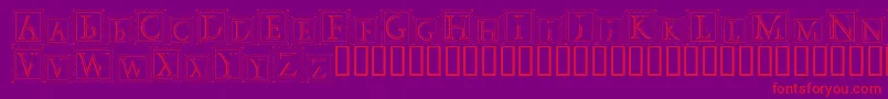 DecoStamp Font – Red Fonts on Purple Background