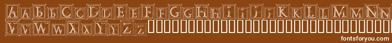 DecoStamp Font – White Fonts on Brown Background