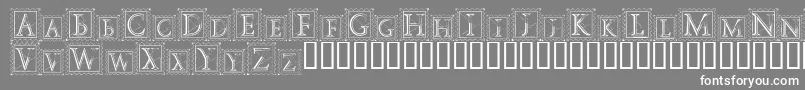 DecoStamp Font – White Fonts on Gray Background