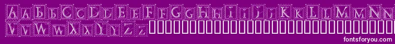 DecoStamp Font – White Fonts on Purple Background